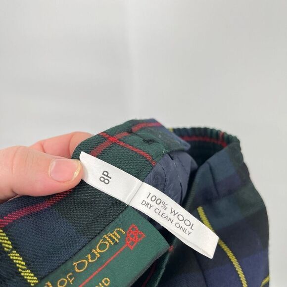 O'Neil of Dublin Plaid Irish Wool Midi Skirt Multicolor Womens Size 8P - Picture 7 of 7